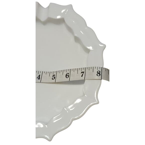 Vintage Large Heavy (~3 lbs) Milk Glass Cigar Ashtray 9" Stunning-Mint Condition - Picture 3 of 3